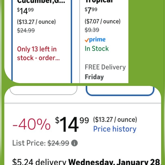 Dove Green Tea & Cucumber Deodorant Refills Aluminum Free 48 Hour - Picture 8 of 9